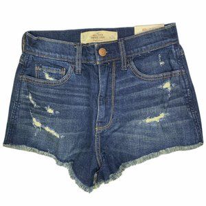 Hollister Vintage Jean Short Womens Distress Raw